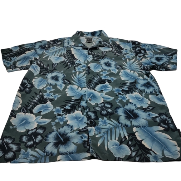 Blend Of America Men's Size L Hawaiian Shirt Floral Tropical Fresh - Picture 3 of 5